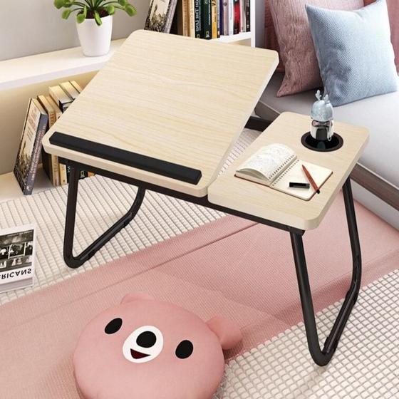 Suporte para notebook mesa em madeira cama ajustavel multifuncional sofa  apoio home office dobravel - MAKEDA - Mesa para Notebook - Magazine Luiza