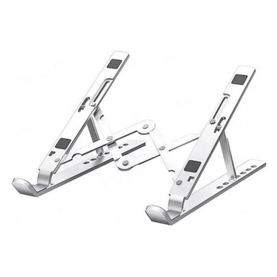 Imagem de Suporte Para Notebook Multi-Funcional de Metal Com 6 Níveis de Ajuste de Altura Ultra Portátil