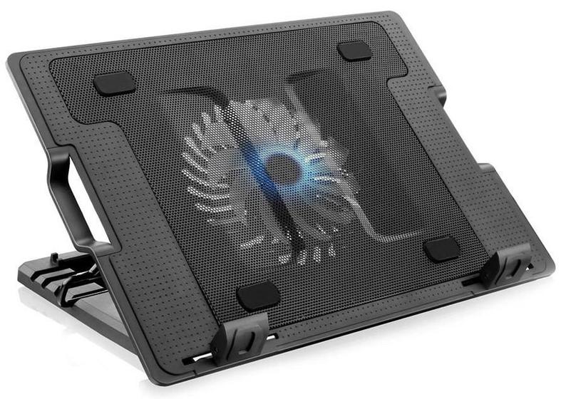 Imagem de Suporte para Notebook Multilaser AC166 - até 17 - 4 ajustes de Altura - 2 portas USB - com LED
