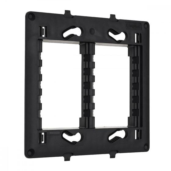 Imagem de Suporte Para Placa Modular Pial Plus+ 4X4 - 6 Modulos Horizontais - 612124Nt
