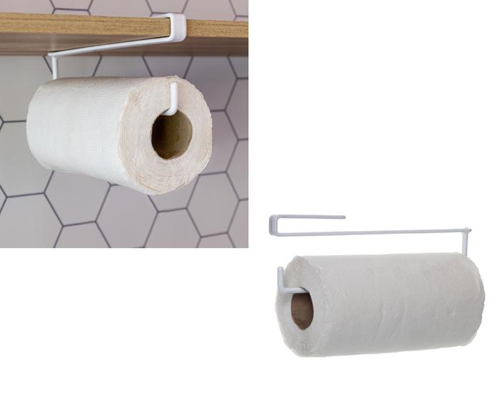 Suporte Para Rolo De Papel Toalha Removível Em Aço Branco Style Menor preço em Suporte Para Rolo De Papel Toalha Removível Em Aço Branco Style