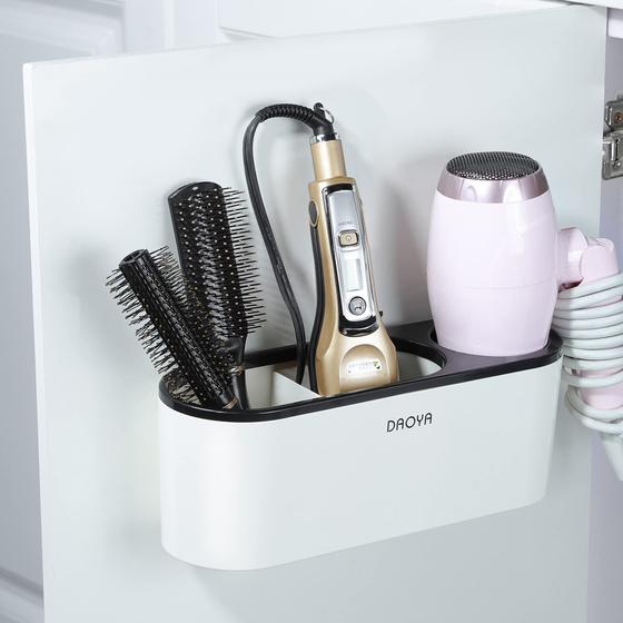 Imagem de Suporte para secador de cabelo DAOYA White Tool Organizer Cabinet Door