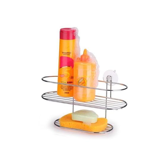 Imagem de Suporte para Shampoo Com Saboneteira Com Ventosas