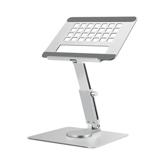 Suporte para Tablet de Alumínio - Ajustável, Dobrável e com Rotação 360° Menor preço em Suporte para Tablet de Alumínio - Ajustável, Dobrável e com Rotação 360°