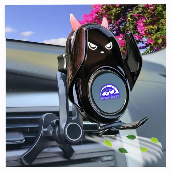 Imagem de Suporte para telefone de carro, carregamento sem fio, Peanutech Cute Demon