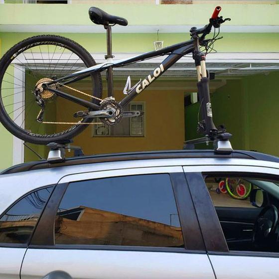 Imagem de Suporte para Transporte Bicicleta pelo Garfo - Aço - Preto