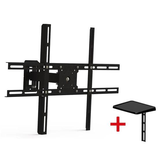 Suporte para tv articulado de 10" até 70" + suporte p/ receptor e dvd - sbrp430 - brasforma Menor preço em Suporte para tv articulado de 10" até 70" + suporte p/ receptor e dvd - sbrp430 - brasforma