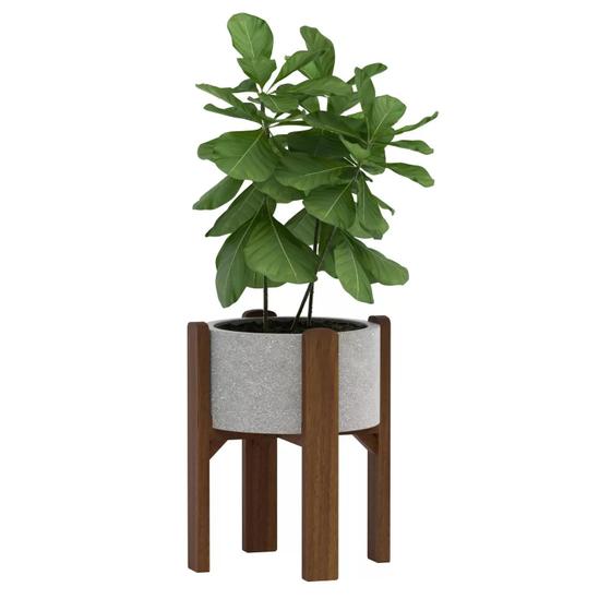 Suporte Para Vaso Em Madeira 40cm Tripé- Lojas 3B Menor preço em Suporte Para Vaso Em Madeira 40cm Tripé- Lojas 3B