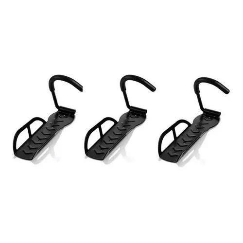 Imagem de Suporte Parede Bicicleta Aço 30kg - Kit 3 - Com Parafusos