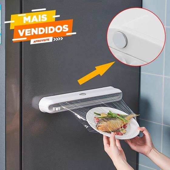 Suporte Plastico Filme Cortador Embalador e FIxador Para Cozinha Menor preço em Suporte Plastico Filme Cortador Embalador e FIxador Para Cozinha