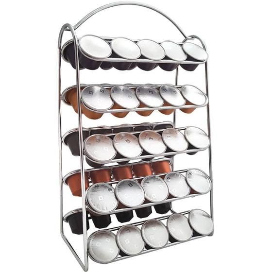 Suporte Porta 50 Cápsulas Cafe Nespresso Bancada Cappuccino Menor preço em Suporte Porta 50 Cápsulas Cafe Nespresso Bancada Cappuccino