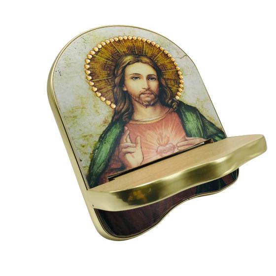 Imagem de Suporte Porta Bíblia Sagrado Coração de Jesus