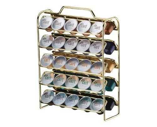 Imagem de Suporte Porta Cápsulas Organizador Nespresso Dourado Luxo