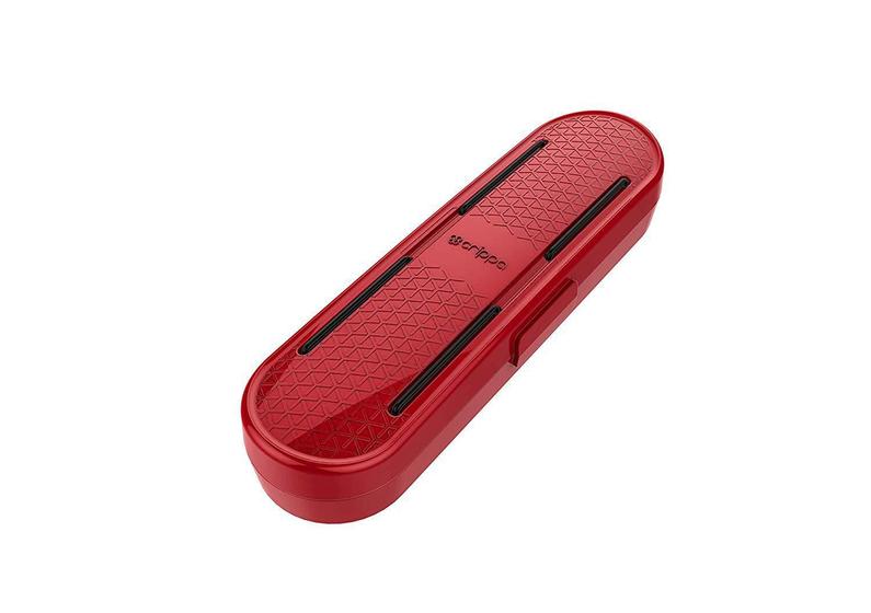 Suporte Porta Escova E Creme Dental Vermelho Crippa Menor preço em Suporte Porta Escova E Creme Dental Vermelho Crippa