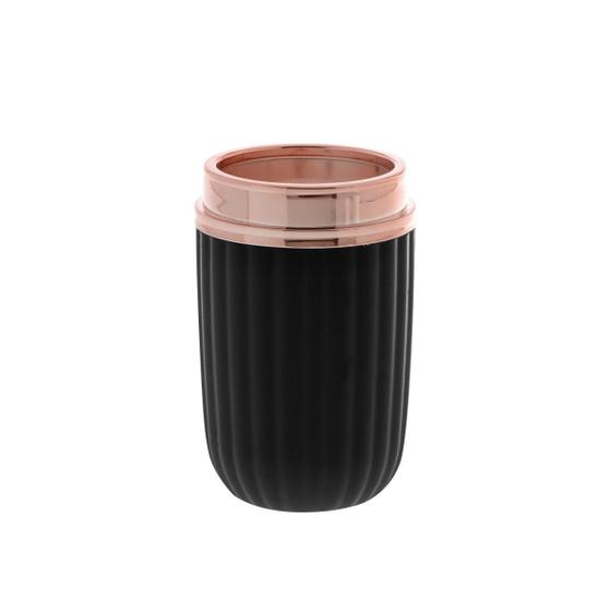 Suporte Porta Escovas de Dentes Preto Rose Gold Organizador Menor preço em Suporte Porta Escovas de Dentes Preto Rose Gold Organizador