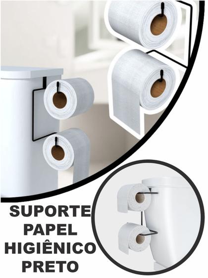 Imagem de Suporte Porta Papel Higiênico Duplo Caixa Acoplada 