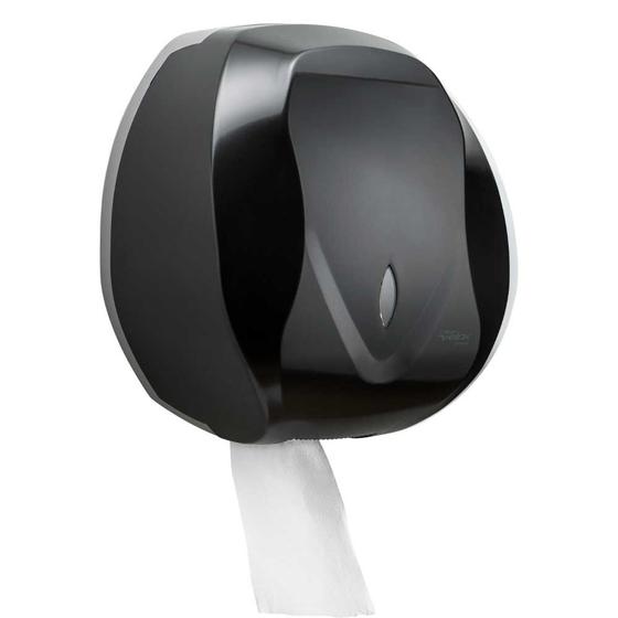 Imagem de Suporte porta papel higiênico rolão Dispenser Premisse Velox para banheiro bar restaurante preto