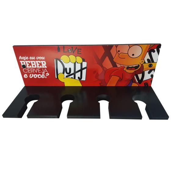 Imagem de Suporte Porta Taças Cerveja De Parede Placa Decorativo Mdf Duff