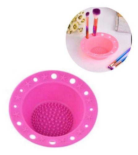 Imagem de Suporte Pote Silicone Lavar Limpar Limpeza Pincel Maquiagem