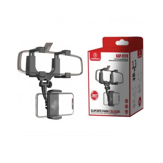 Imagem de Suporte Pra Celular Veicular Encaixe Retrovisor Carro 360 - SUP72