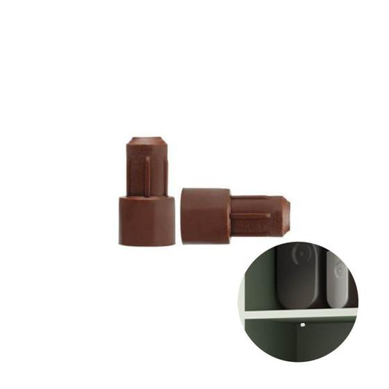 Imagem de Suporte Prateleira Pino Encaixe 6 X 8 Mm Marrom Pacote Com 100 Pçs