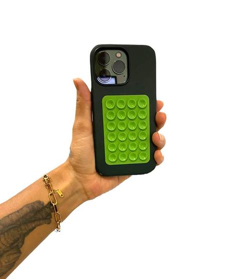 Imagem de Suporte Silicone Com Ventosa Celular Para Superfície - Verde