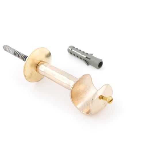 Suporte Simples Dourado Para Varão De Cortina 19mm - SL066 - 09 Menor preço em Suporte Simples Dourado Para Varão De Cortina 19mm - SL066 - 09