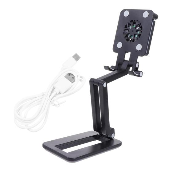 Imagem de Suporte Smartphone Tablet Extensor Mesa Dobrável Cooler Fan Luz Led ANDROID IOS 101