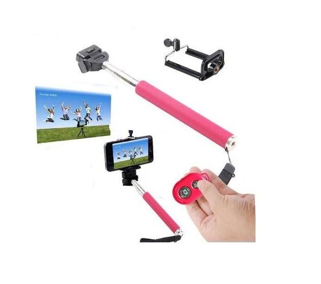 Imagem de Suporte Smartphone Xcell Bastao De Selfie Monopod Com Bluetooth Rosa