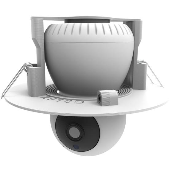 Imagem de Suporte Stand de Embutir no Teto Compatível com Câmera de Segurança i2GO Smart Wifi 360 graus - ARTBOX3D