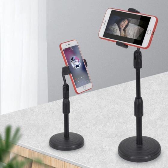 Imagem de Suporte Tablet Apoio Tripé Smartphone Mesa Ajustável Portátil 360º Home Office