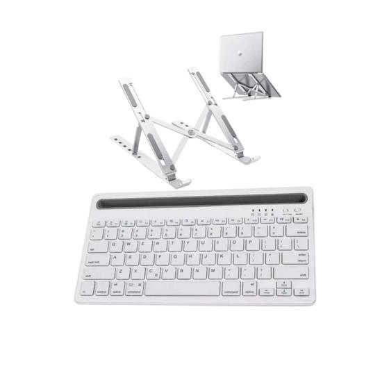 Imagem de Suporte + Teclado Sem Fio Bluetooth Para Notebook Lenovo V14