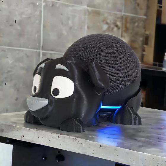 Imagem de Suporte Tema Cachorro compatível com Alexa Echo Dot 4 e Echo Dot 5 - Decoração e estilo