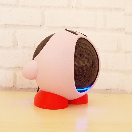 Imagem de Suporte Tema Kirby compatível com Alexa Echo Dot 4 (mod Menor)