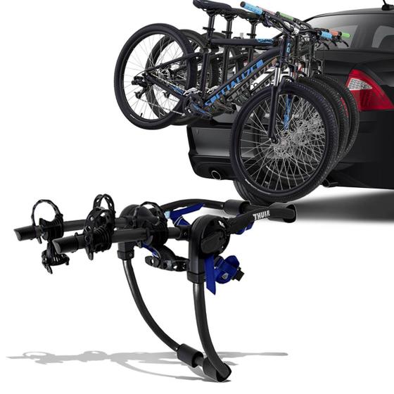 Suporte Transbike 3 Bicicletas Porta Malas Thule Passage 911XT Aco Carbono Preto 43KG Universal Suporte para Bicicleta Magazine Luiza