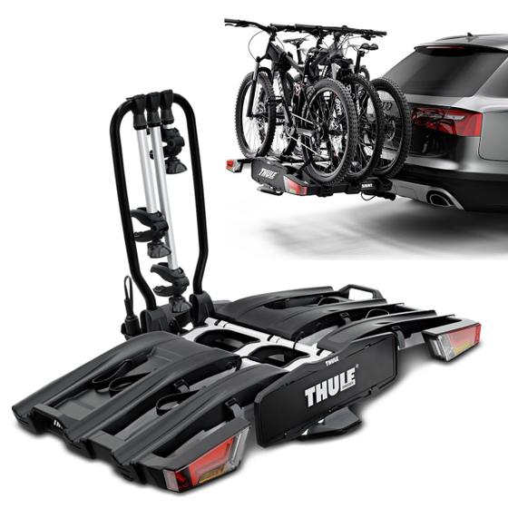 Suporte Transbike para 3 Bicicletas Thule Easy Fold Xt934 Suporta 60kg Engate dobrável Menor preço em Suporte Transbike para 3 Bicicletas Thule Easy Fold Xt934 Suporta 60kg Engate dobrável