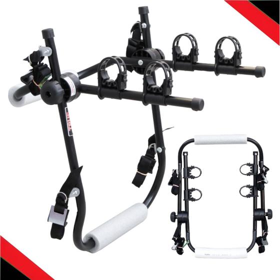 Imagem de Suporte Transbike Universal para 2 Bike Carro Hatch Sedan SUV com Espuma de Proteção