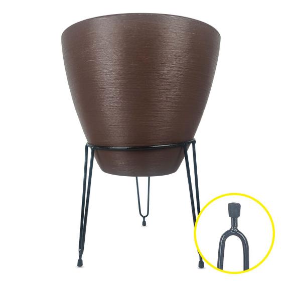 Imagem de Suporte Tripé Metal Vasos Chão 25cm x 28cm Plantas Flor 1und