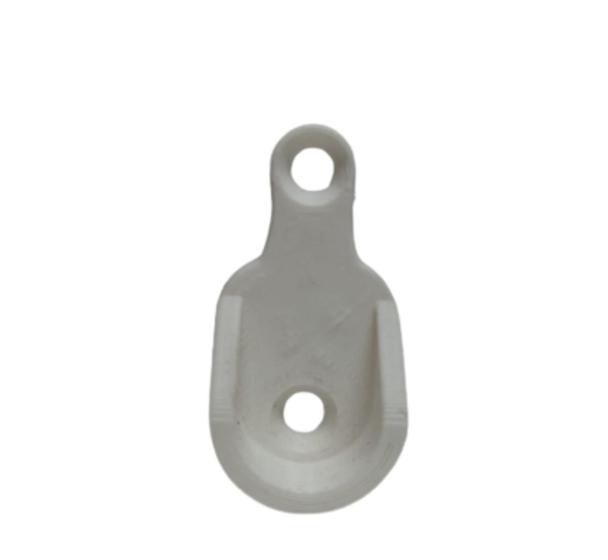 Imagem de suporte tubo cabideiro oval oblongo c 2 pc branco plastico