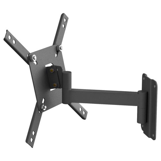 Imagem de SUPORTE TV 10 a 42 VESA 200X200 ARTICULADO 3 MOVIMENTOS PRETO PAREDE