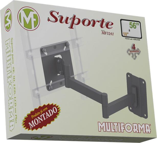 Suporte TV 10" a 56" TriArticulado LED,LCD MF3241 Multiforma Menor preço em Suporte TV 10" a 56" TriArticulado LED,LCD MF3241 Multiforma
