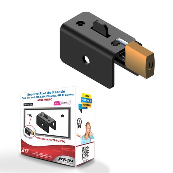 Suporte TV Anti Furto 10 A 75 Polegadas Parede Fixo Universal Menor preço em Suporte TV Anti Furto 10 A 75 Polegadas Parede Fixo Universal