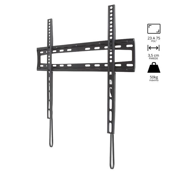 Imagem de Suporte TV Fixo Universal Reforçado ELG MF400 TV 32 42 43 50 55 até 77 polegadas