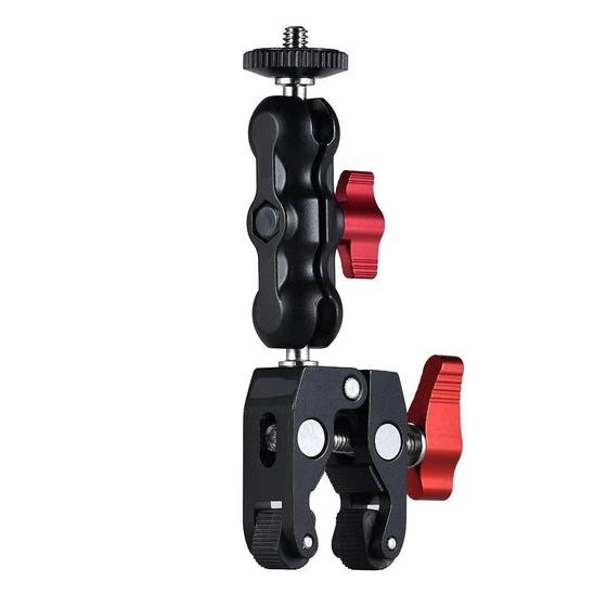 Imagem de Suporte Universal para Câmera Super Clamp 360° - Adaptador de Braço Mágico com Ballhead para Telefone