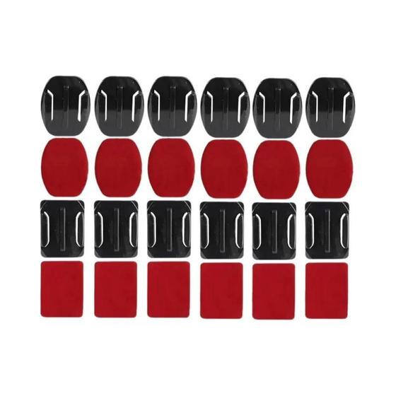 Imagem de Suporte Universal Para Capacete Adesivo Plano Curvo 3M Compatível Com GoPro Hero 12 11 10 9 Insta360