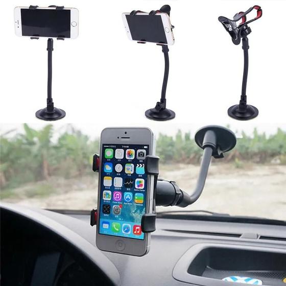 Imagem de Suporte Universal para Carro 360° - Para-brisa e Painel - Fixação por Clip para iPhone