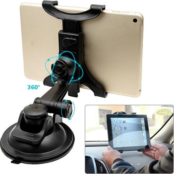 Imagem de Suporte Veicular Tablet Ipad GPS Universal Ventosa Carro Vidro Para-Brisa 7 a 12 Polegadas