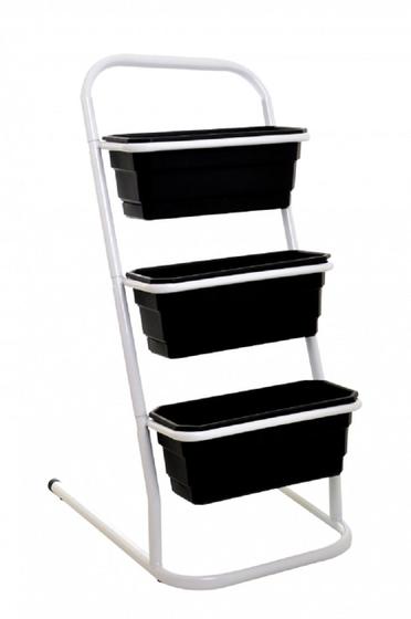 Suporte Vertical de Chão para Horta e Floreiras 3 Vasos Menor preço em Suporte Vertical de Chão para Horta e Floreiras 3 Vasos
