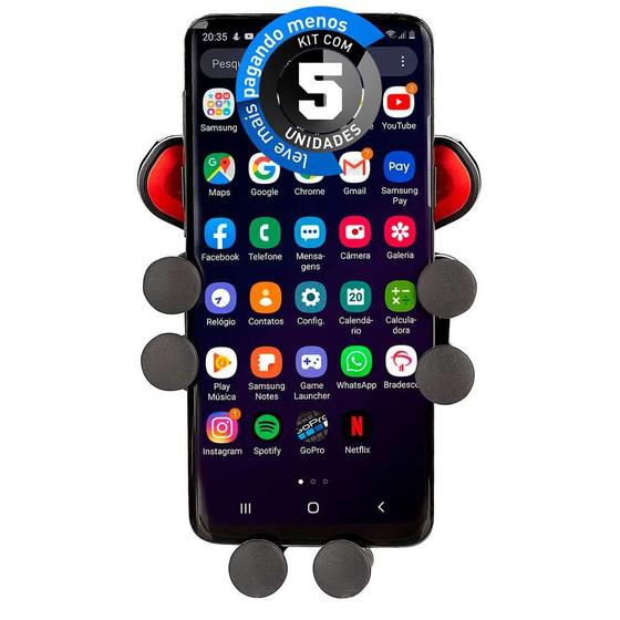 Imagem de Suportes Para Celular, Veicular - Retrátil - Kit Com 5