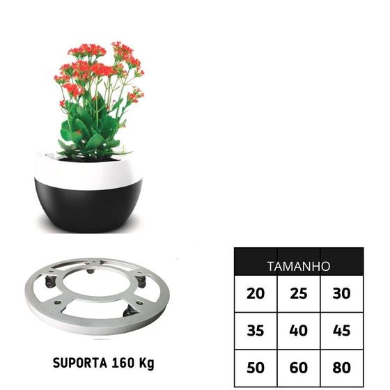 Imagem de Suportes Redondo Para Vasos 25 Cm Com Rodízios